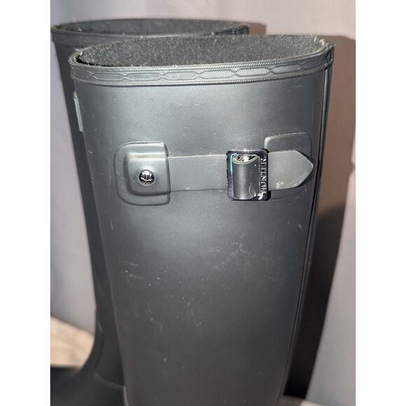 Hunter Women's Size 6 Rain boot Original Tall Black Matte - Picture 4 of 11
